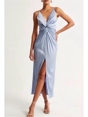 Abercrombie & Fitch Draped Fit Front Maxi Dress